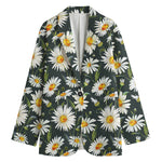 Watercolor Daisy Flower Pattern Print Women's Blazer