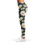 Watercolor Daisy Flower Pattern Print Women's Leggings