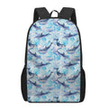 Watercolor Dolphin In The Sea Print 17 Inch Backpack