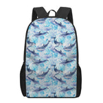 Watercolor Dolphin In The Sea Print 17 Inch Backpack