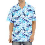 Watercolor Dolphin In The Sea Print Aloha Shirt