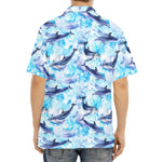 Watercolor Dolphin In The Sea Print Aloha Shirt