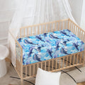 Watercolor Dolphin In The Sea Print Baby Crib Sheet