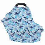 Watercolor Dolphin In The Sea Print Baby Seat Cover