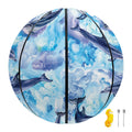 Watercolor Dolphin In The Sea Print Basketball
