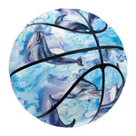 Watercolor Dolphin In The Sea Print Basketball