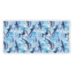 Watercolor Dolphin In The Sea Print Beach Towel
