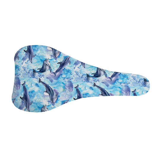 Watercolor Dolphin In The Sea Print Bicycle Seat Cover