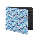 Watercolor Dolphin In The Sea Print Bifold Wallet