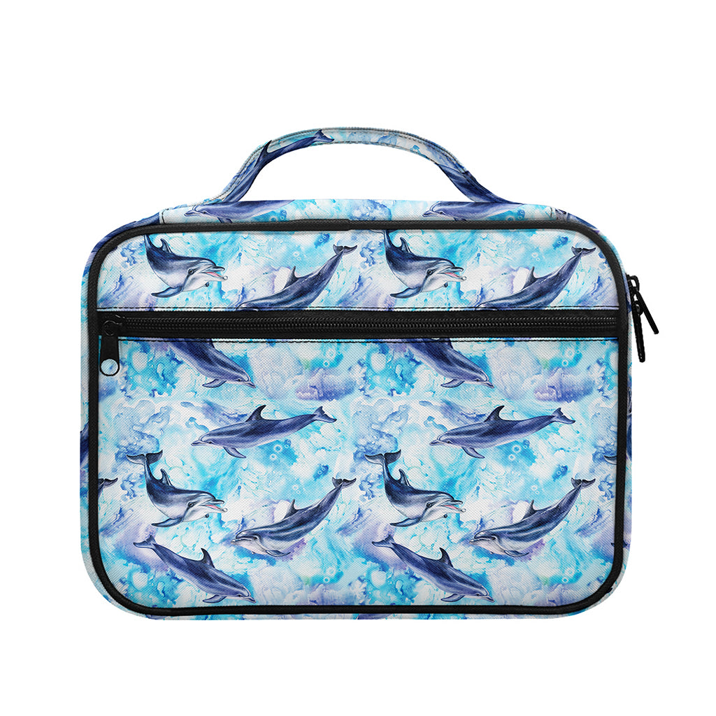 Watercolor Dolphin In The Sea Print Briefcase Bible Bag
