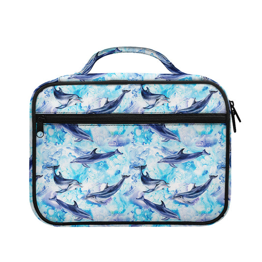 Watercolor Dolphin In The Sea Print Briefcase Bible Bag