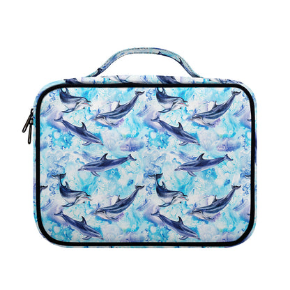 Watercolor Dolphin In The Sea Print Briefcase Bible Bag