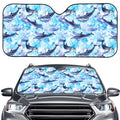 Watercolor Dolphin In The Sea Print Car Windshield Sun Shade