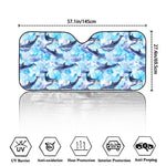 Watercolor Dolphin In The Sea Print Car Windshield Sun Shade