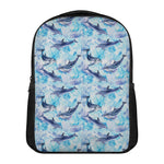 Watercolor Dolphin In The Sea Print Casual Backpack