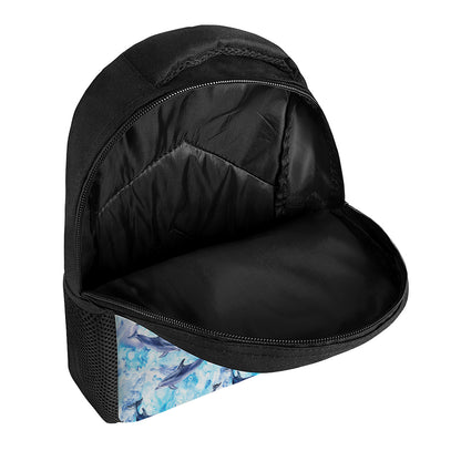 Watercolor Dolphin In The Sea Print Casual Backpack