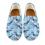 Watercolor Dolphin In The Sea Print Casual Shoes