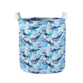 Watercolor Dolphin In The Sea Print Collapsible Laundry Basket