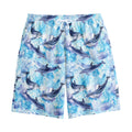 Watercolor Dolphin In The Sea Print Cotton Shorts