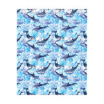 Watercolor Dolphin In The Sea Print Curtain