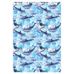Watercolor Dolphin In The Sea Print Curtain