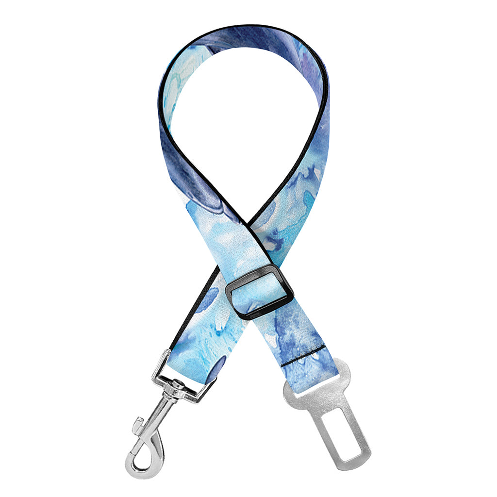 Watercolor Dolphin In The Sea Print Dog Seat Belt