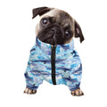 Watercolor Dolphin In The Sea Print Dog Zip Up Jacket