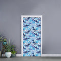 Watercolor Dolphin In The Sea Print Door Sticker