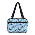 Watercolor Dolphin In The Sea Print Double Strap Bible Bag