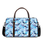 Watercolor Dolphin In The Sea Print Duffle Bag