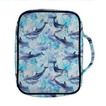 Watercolor Dolphin In The Sea Print Front Pocket Bible Bag
