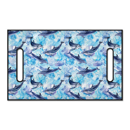 Watercolor Dolphin In The Sea Print Golf Cart Seat Cover