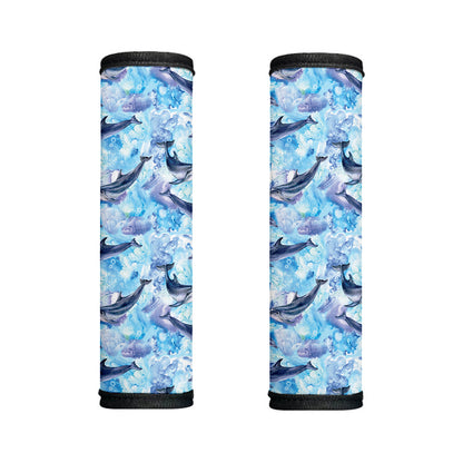 Watercolor Dolphin In The Sea Print Handle Covers