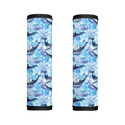 Watercolor Dolphin In The Sea Print Handle Covers