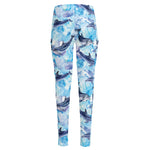 Watercolor Dolphin In The Sea Print High-Waisted Pocket Leggings