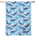 Watercolor Dolphin In The Sea Print House Flag