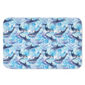 Watercolor Dolphin In The Sea Print Indoor Door Mat