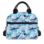 Watercolor Dolphin In The Sea Print Insulated Lunch Bag