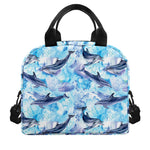 Watercolor Dolphin In The Sea Print Insulated Lunch Bag