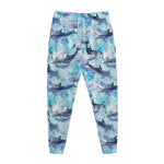 Watercolor Dolphin In The Sea Print Jogger Pants