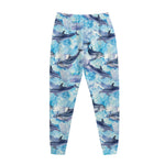 Watercolor Dolphin In The Sea Print Jogger Pants