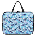 Watercolor Dolphin In The Sea Print Laptop Sleeve With Handle