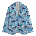 Watercolor Dolphin In The Sea Print Men's Blazer