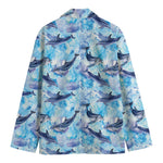 Watercolor Dolphin In The Sea Print Men's Blazer