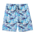 Watercolor Dolphin In The Sea Print Men's Swim Trunks