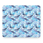 Watercolor Dolphin In The Sea Print Mouse Pad