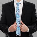Watercolor Dolphin In The Sea Print Necktie