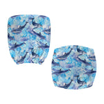 Watercolor Dolphin In The Sea Print Office Chair Cover