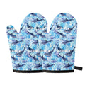 Watercolor Dolphin In The Sea Print Oven Mitts