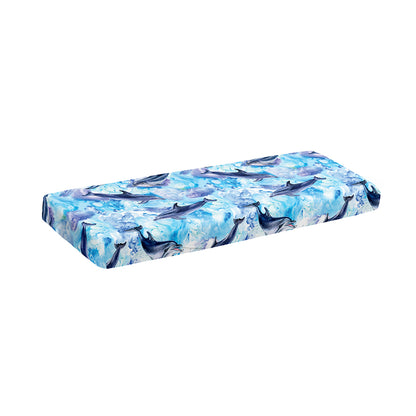 Watercolor Dolphin In The Sea Print Piano Keyboard Cover